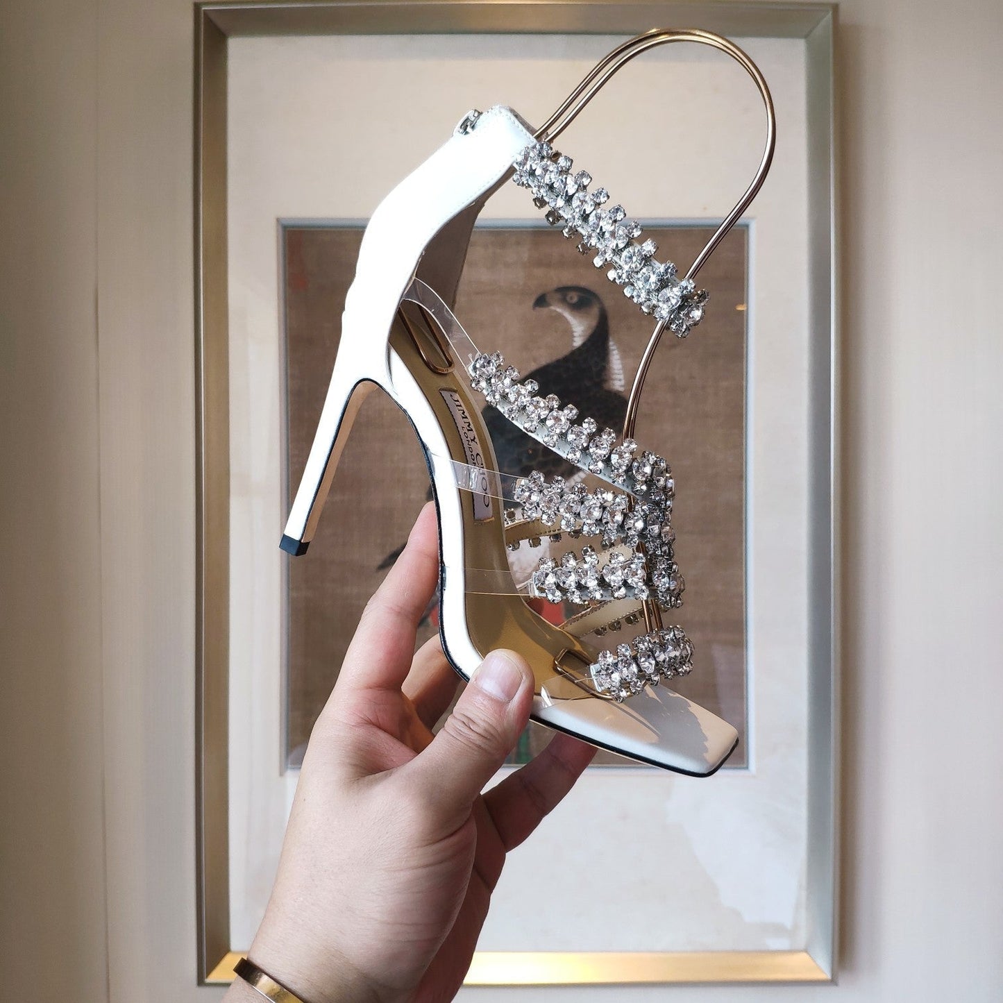 Jimmy 25 Josefine 100mm Sandals White Calfskin 240071
