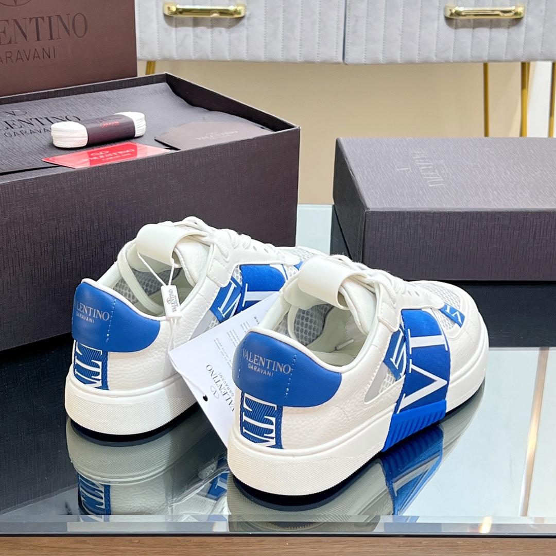 VT 2025 Sneakers White Blue Mesh Calfskin Fabric 546970