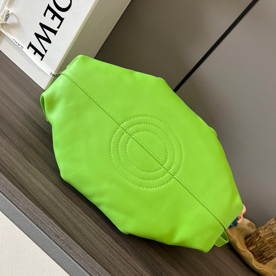 Loewe Small Dumpling Bag 35 Green Calfskin 280643