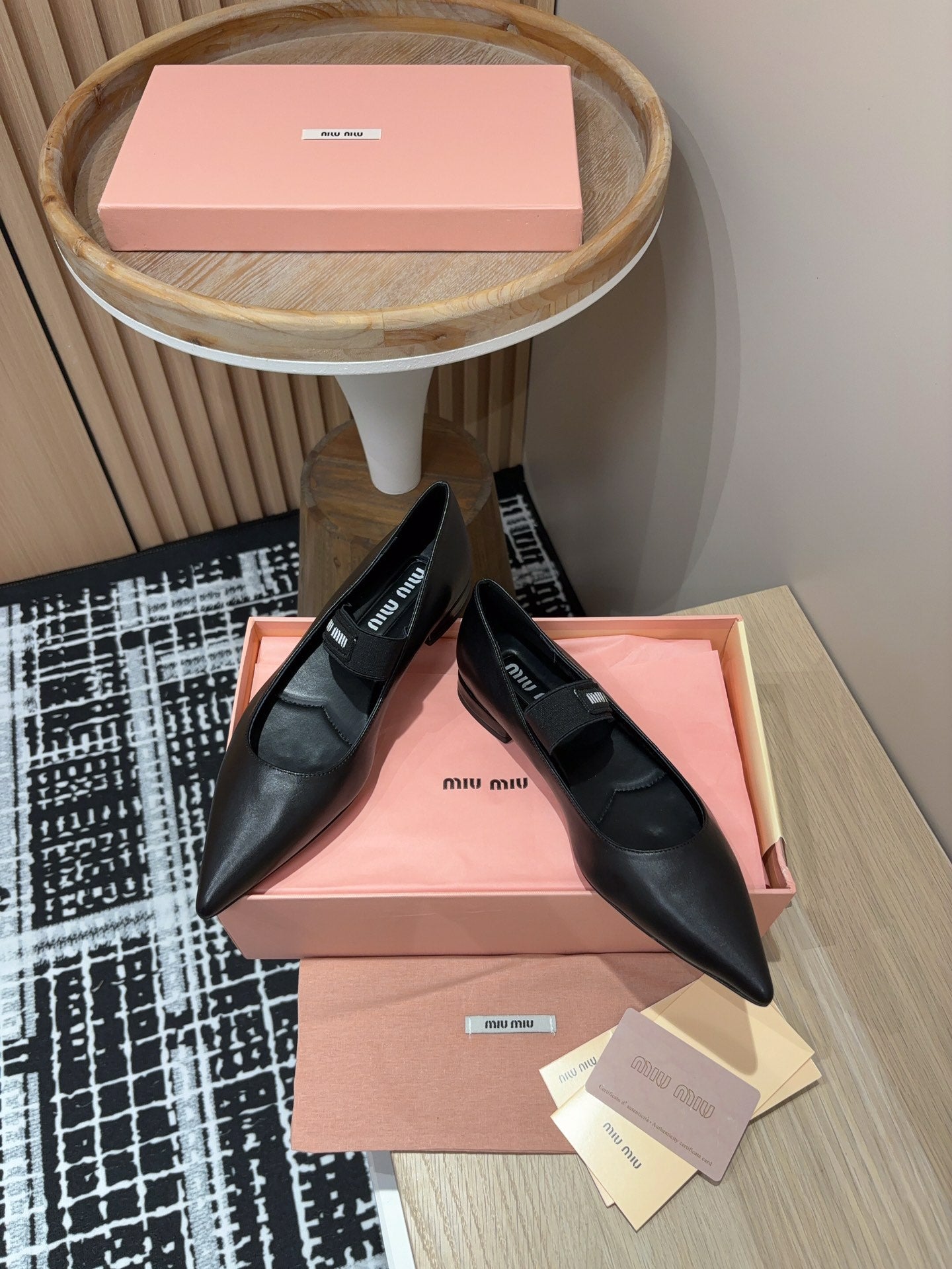 Miu Mary Jane Black Lambskin