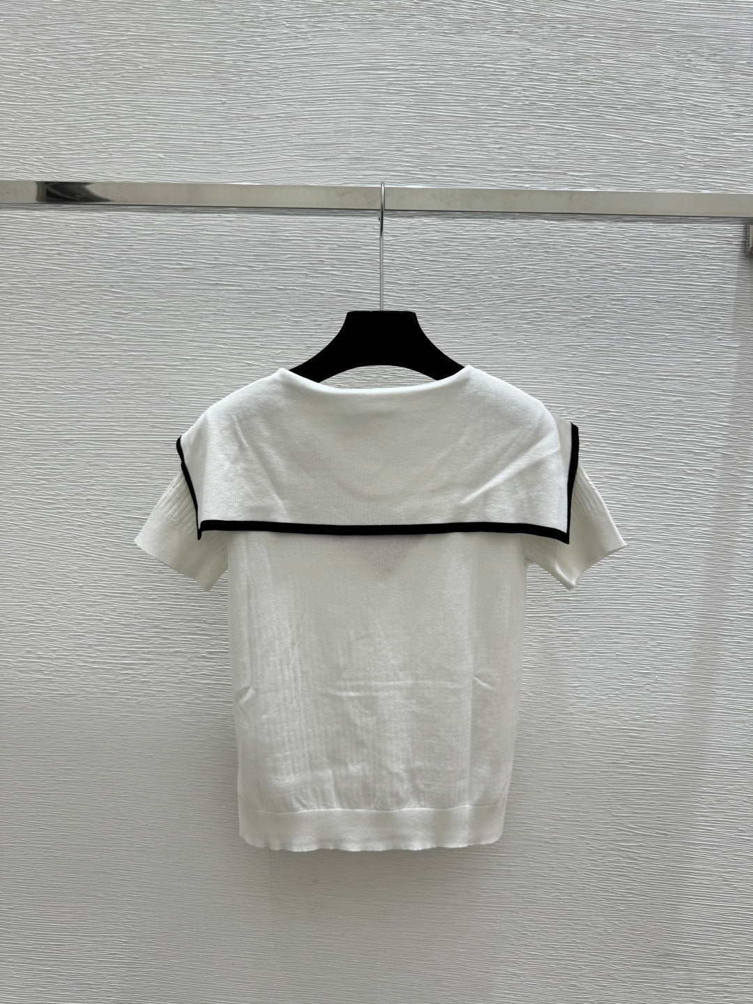 Miu Miu 2026 Sailor-style Knit Top With Tie Detail