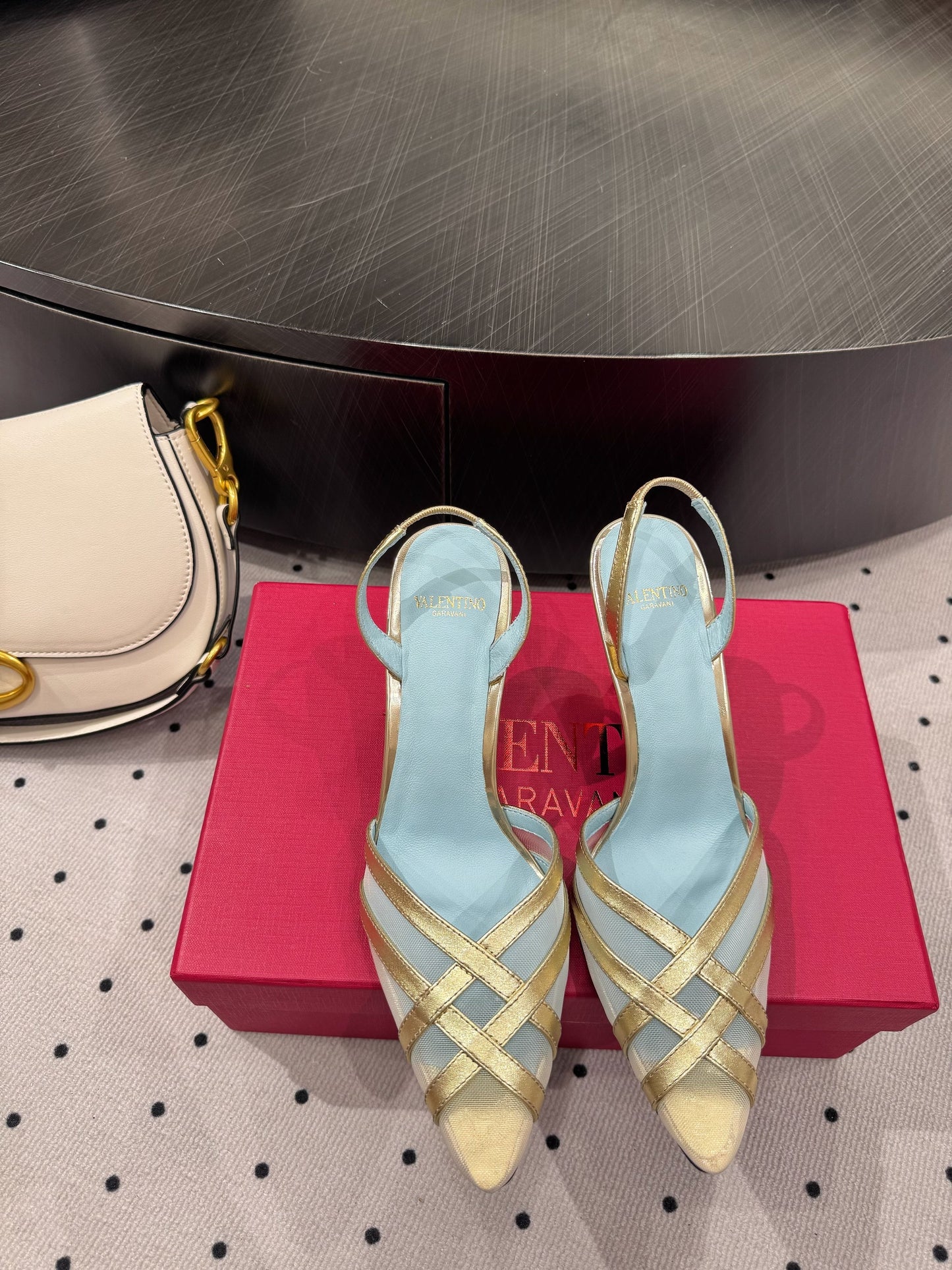VT 25 Mesh Slingback Gold Sheepskin 327591