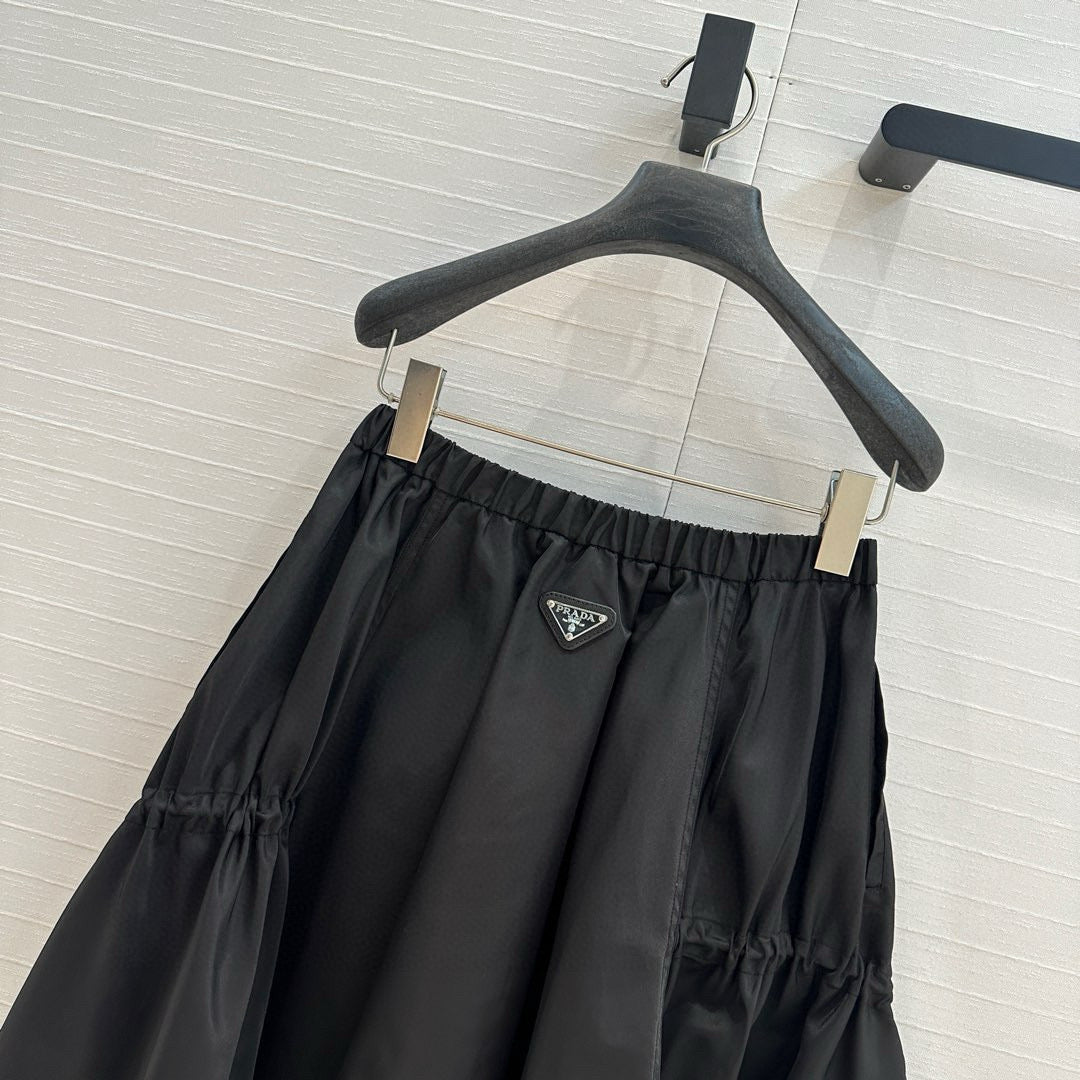 Prada 2025 Long Skirt Black Polyester
