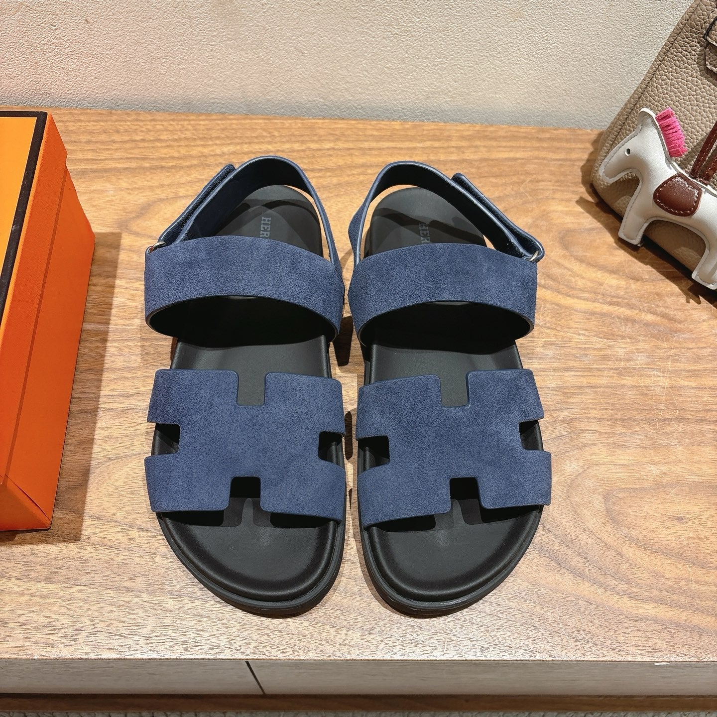 HM Men's 25 Genius Sandals Blue Suede 651352
