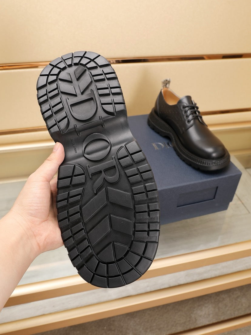 CD EXPLORER DERBY SHOE BLACK CALFSKIN
