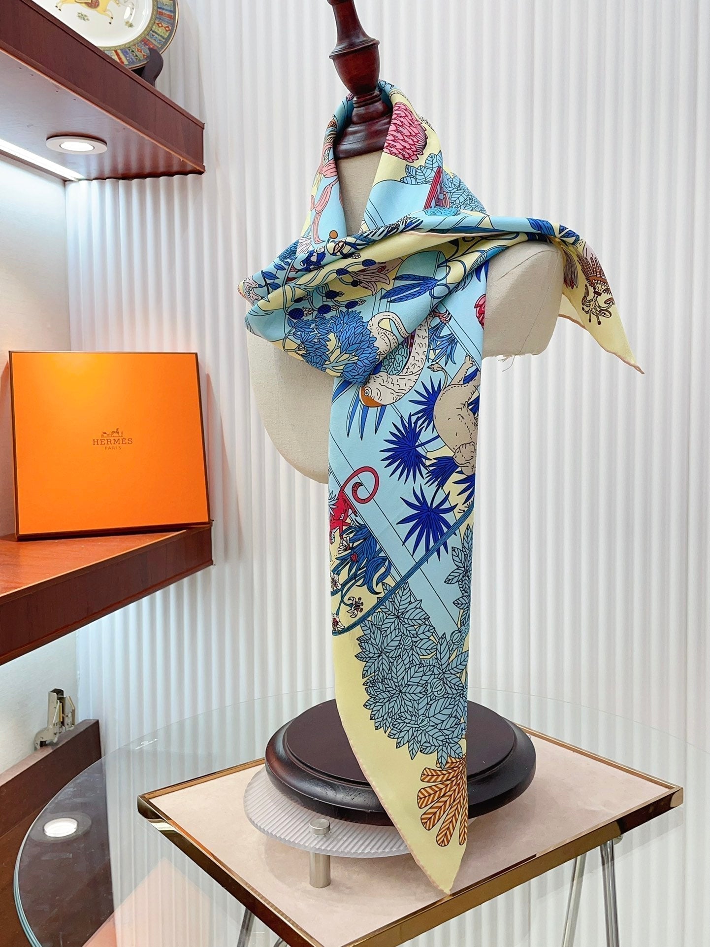 Precious Paradise Scarf 90 CM In Colorful Silk Twill 234593