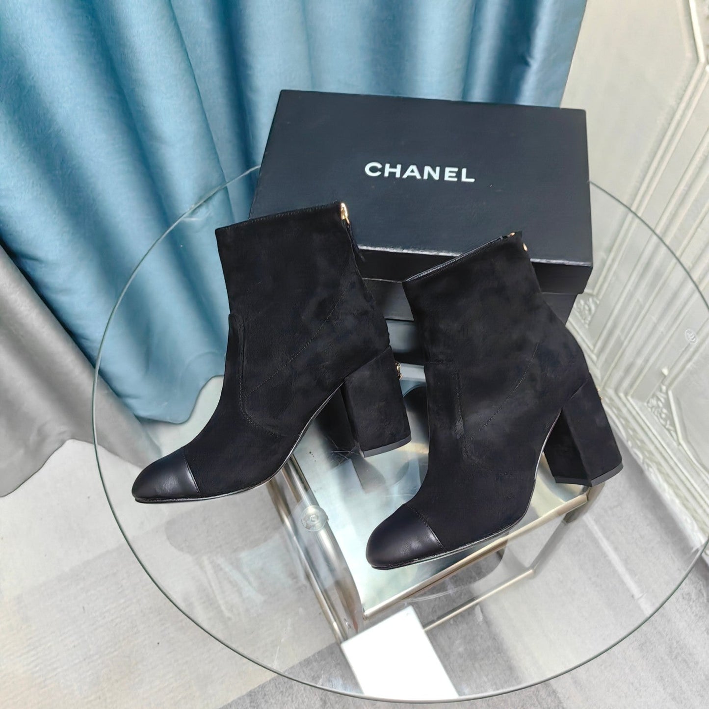 CC Ankle Boots 70mm Black Suede