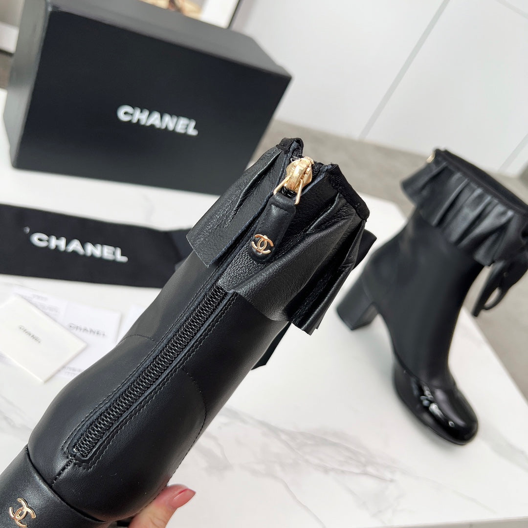 CC 25 latest low-top boots black sheepskin 459455