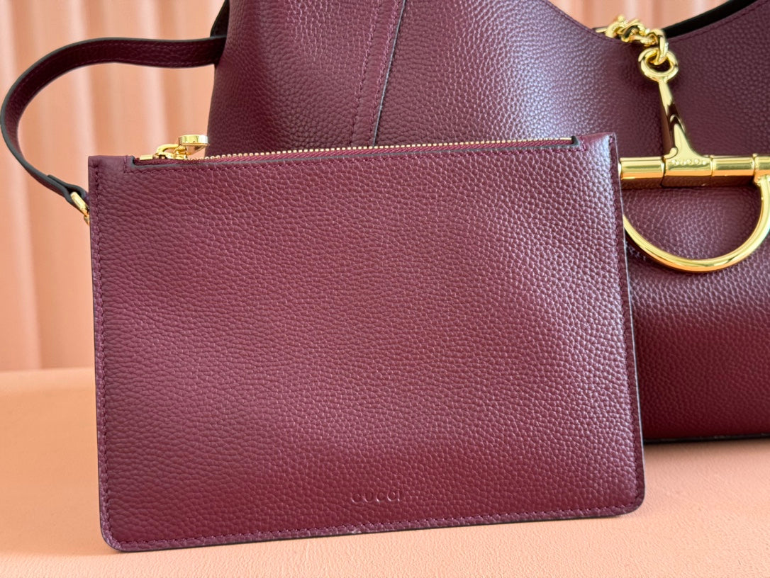 Gucci Softbit Shoulder Bag Rosso Ancora Red Calfskin 248331