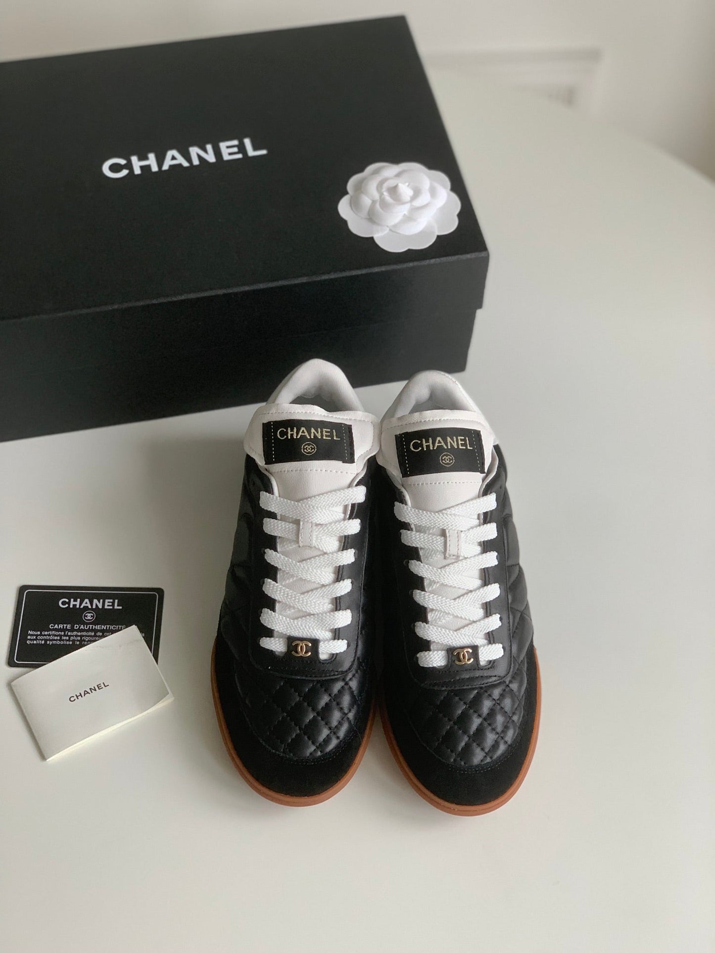CC Sneaker In Black Lambskin Quilted 143546
