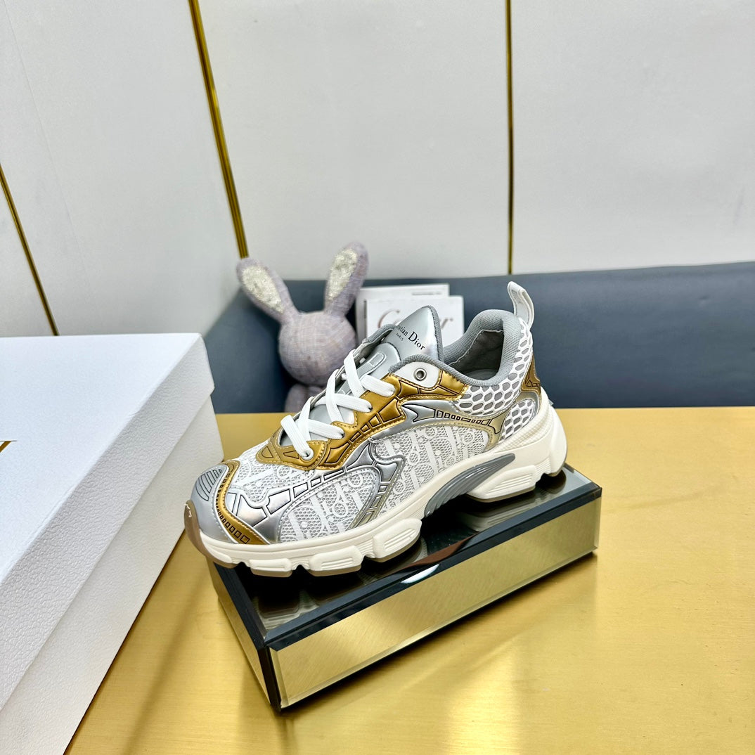 CD Chrono Sneaker 40mm In Gold Mesh Fabric 994578