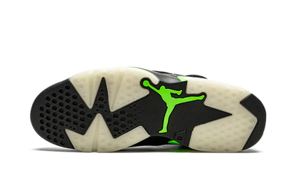 Nike Air Jordan 6 Retro Black Neon Green Velvet Leather