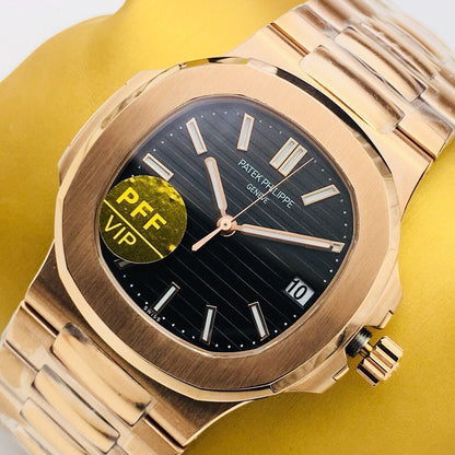 PATEK NAUTILUS 5711 ROSE GOLD BLACK DIAL