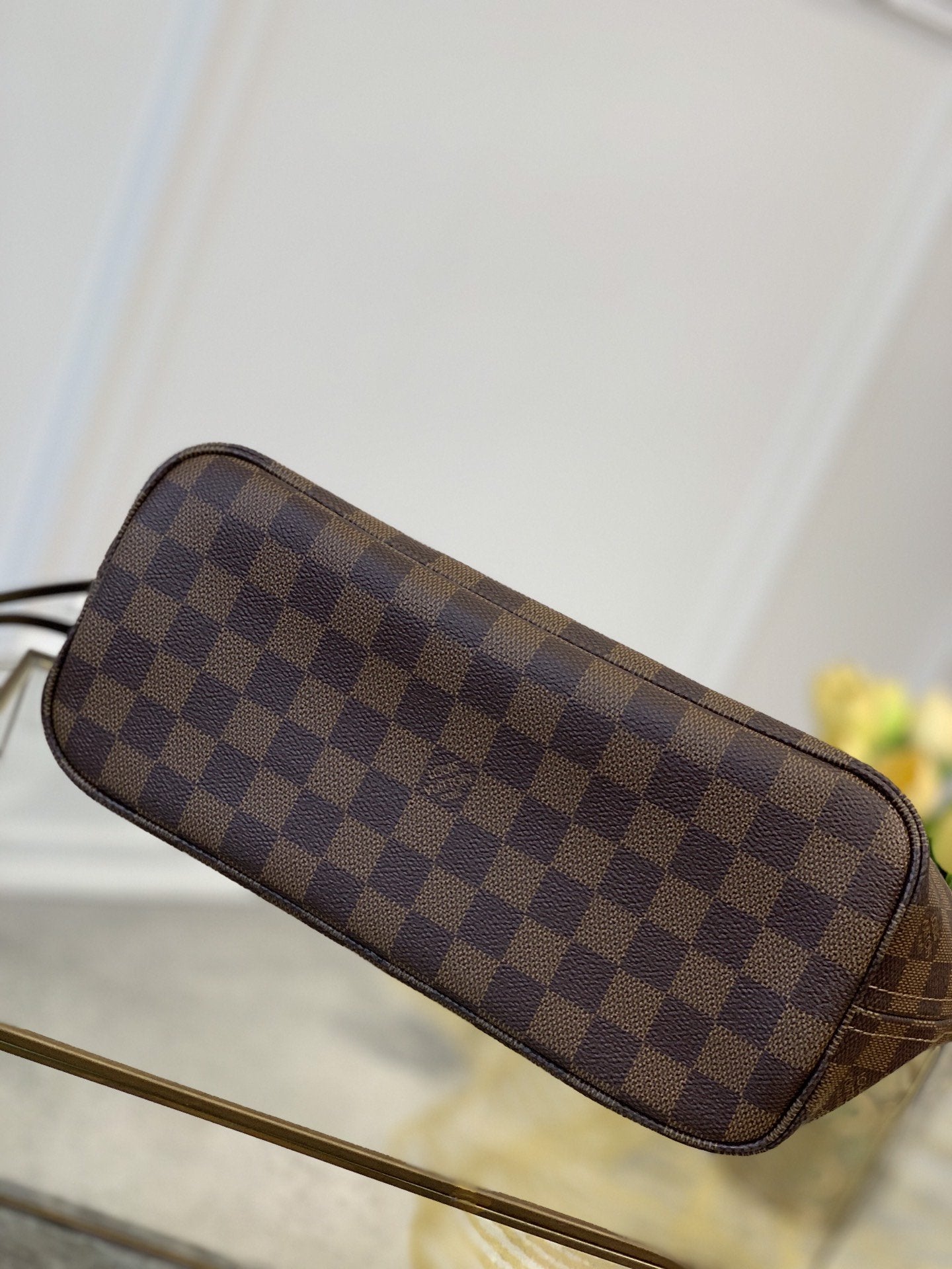 NEVER FULL MM WITH DUSTBAG DAMIER EBENE CANVAS 29CM