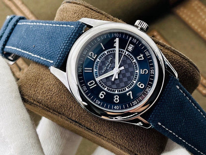 PATEK CALATRAVA 40MM STAINLESS STEEL BLUE DIAL REF6007A-001