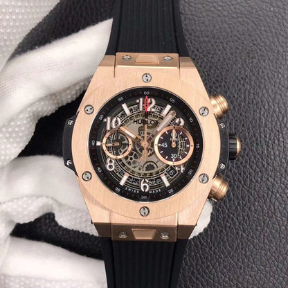 BIG BANG UNICO 45MM ROSE GOLD BLACK DIAL