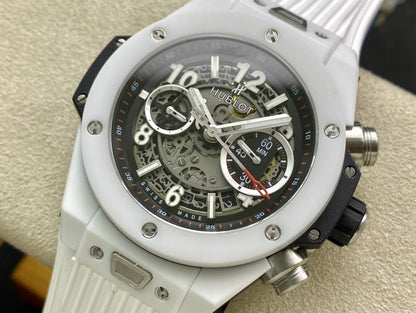BIG BANG UNICO 44 WHITE CERAMIC BLACK DIAL