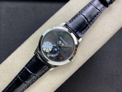 PATEK CALATRAVA MOONPHASE ANNUAL CALENDAR STEEL CASE GREY DIAL