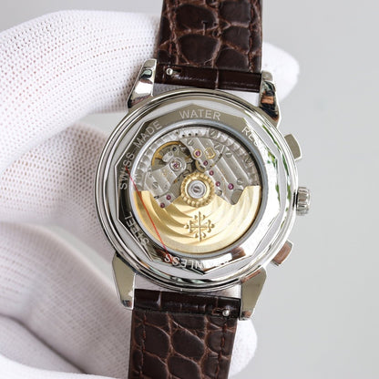 PATEK GRAND COMPLICATION STAINLESS STEEL PINK DIAL