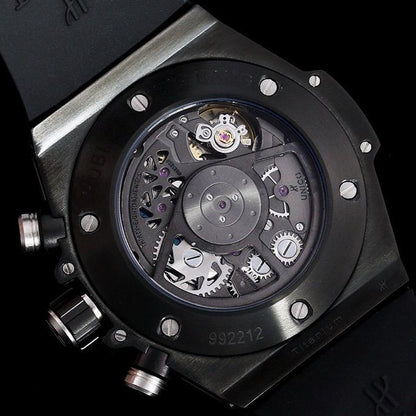BIG BANG UNICO 42 ALL BLACK SILVER HAND SKELETON