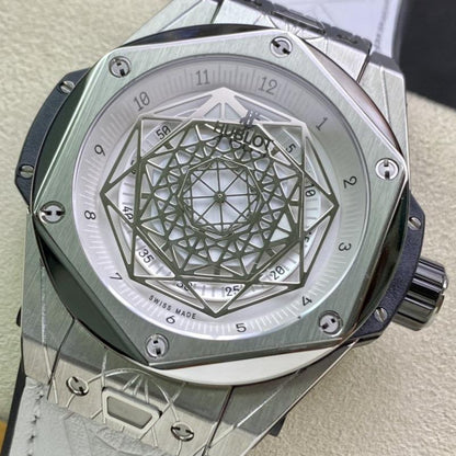 BIG BANG UNICO SANG BLEU 42 TITANIUM WHITE DIAL