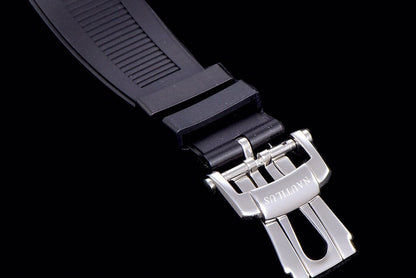 PATEK NAUTILUS MOONPHASE ANNUAL CALENDAR BLACK DIAL RUBBER