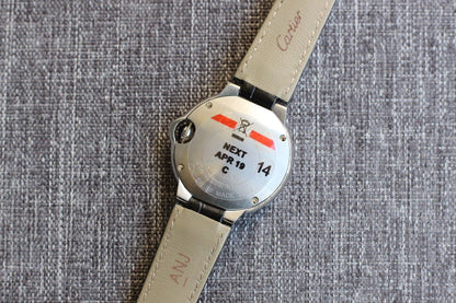 BALLON BLEU 28MM QUARTZ BLACK LEATHER
