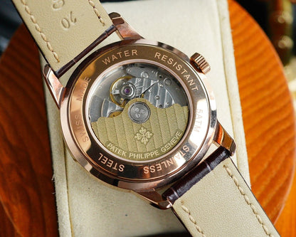 PATEK CALATRAVA 40MM WHITE DIAL DIAMOND NUMERALS
