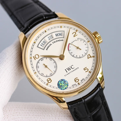 PORTUGUESE ANNUAL CALENDAR LEATHER STRAP