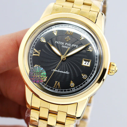 PATEK CALATRAVA 40MM GOLD CASE WHITE DIAL