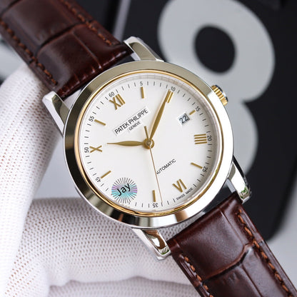PATEK CALATRAVA 40MM DATE STEEL CASE WHITE DIAL