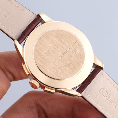 PATEK CHRONOGRAPH ROSE GOLD CASE 5975 WHITE DIAL