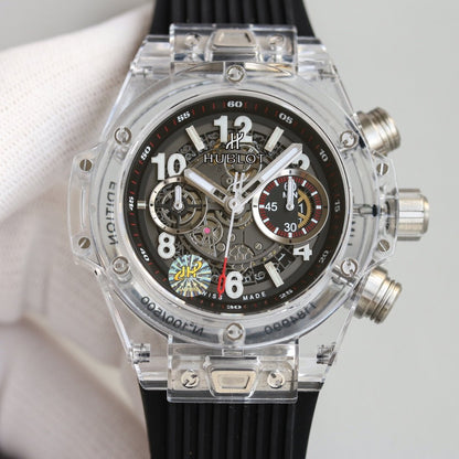 BIG BANG UNICO 42MM SAPPHIRE CHRONOGRAPH FLYBACK GREY SKELETON