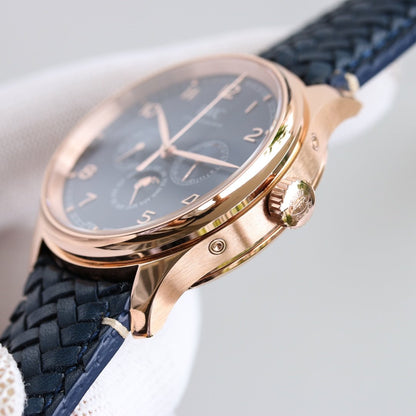 PORTUGUESE PERPETUAL ANNUAL CALENDAR 43MM ROSE GOLD BLUE DIAL