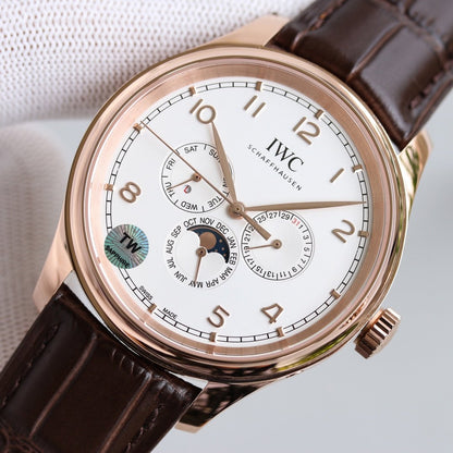 PORTUGUESE PERPETUAL ANNUAL CALENDAR 43MM ROSE GOLD WHITE DIAL