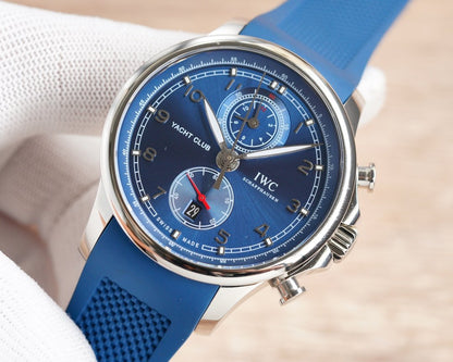 PORTUGUESE YACHTCLUB 45MM STEEL CASE ALL BLUE DIAL CHRONOGRAPH