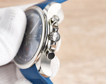 PORTUGUESE YACHTCLUB 45MM STEEL CASE ALL BLUE DIAL CHRONOGRAPH