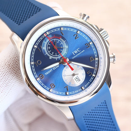 PORTUGUESE YACHTCLUB 45MM STEEL CASE BLUE DIAL CHRONOGRAPH