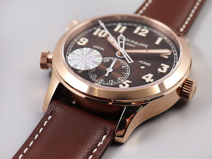 PATEK CALATRAVA PILOT TRAVEL TIME ROSE GOLD