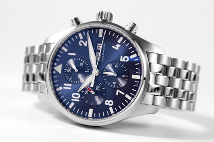 PILOT DAY-DATE CHRONOGRAPH STAINLESS STEEL BLUE DIAL