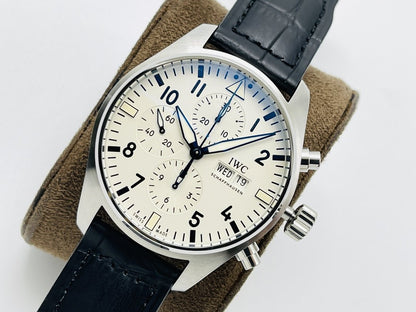 PILOT DAY-DATE CHRONOGRAPH STEEL WHITE DIAL