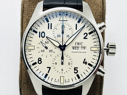 PILOT DAY-DATE CHRONOGRAPH STEEL WHITE DIAL