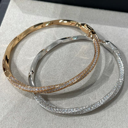 GRA SPIRAL DIAMOND PAVED BRACELET