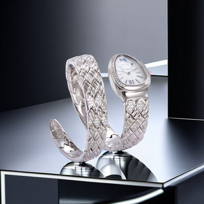 SERPENTI SPIGA 35 STAINLESS STEEL CASE BRACLET WHITE DIAL