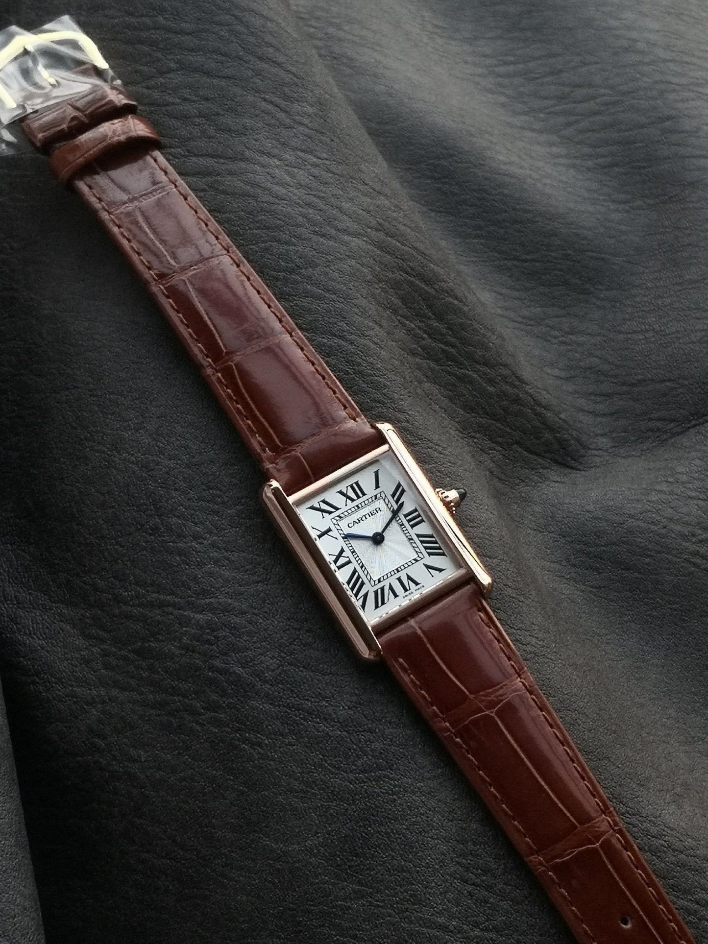 TANK MUST PINK GOLD BURGUNDY LEATHER