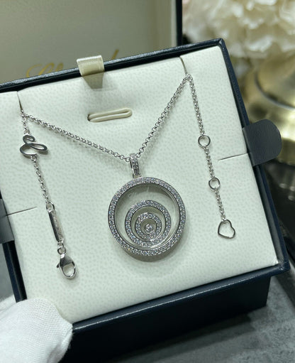 HAPPY SPIRIT DIAMOND PAVED NECKLACE