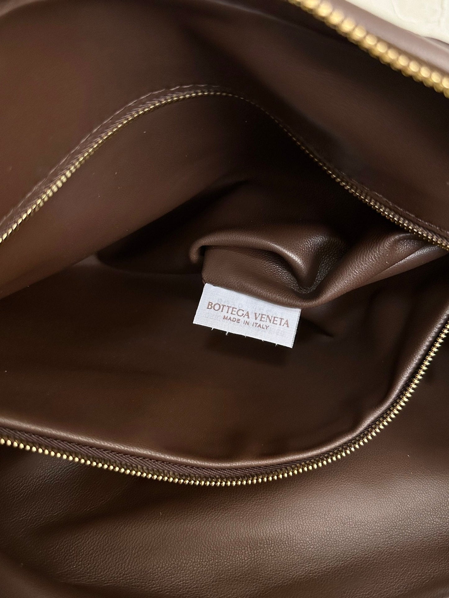 BV SMALL JODIE 48CM CHOCOLATE LAMBSKIN