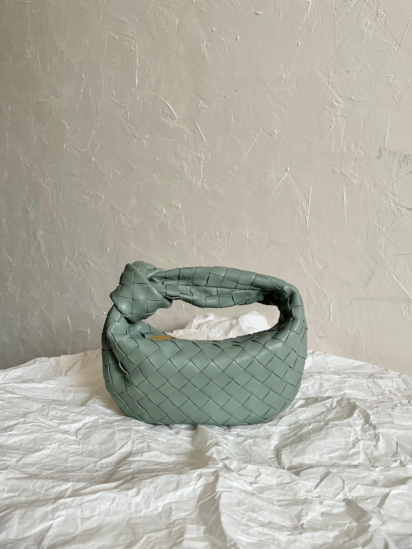 BV MINI JODIE 28CM MINT GREEN LAMBSKIN LEATHER
