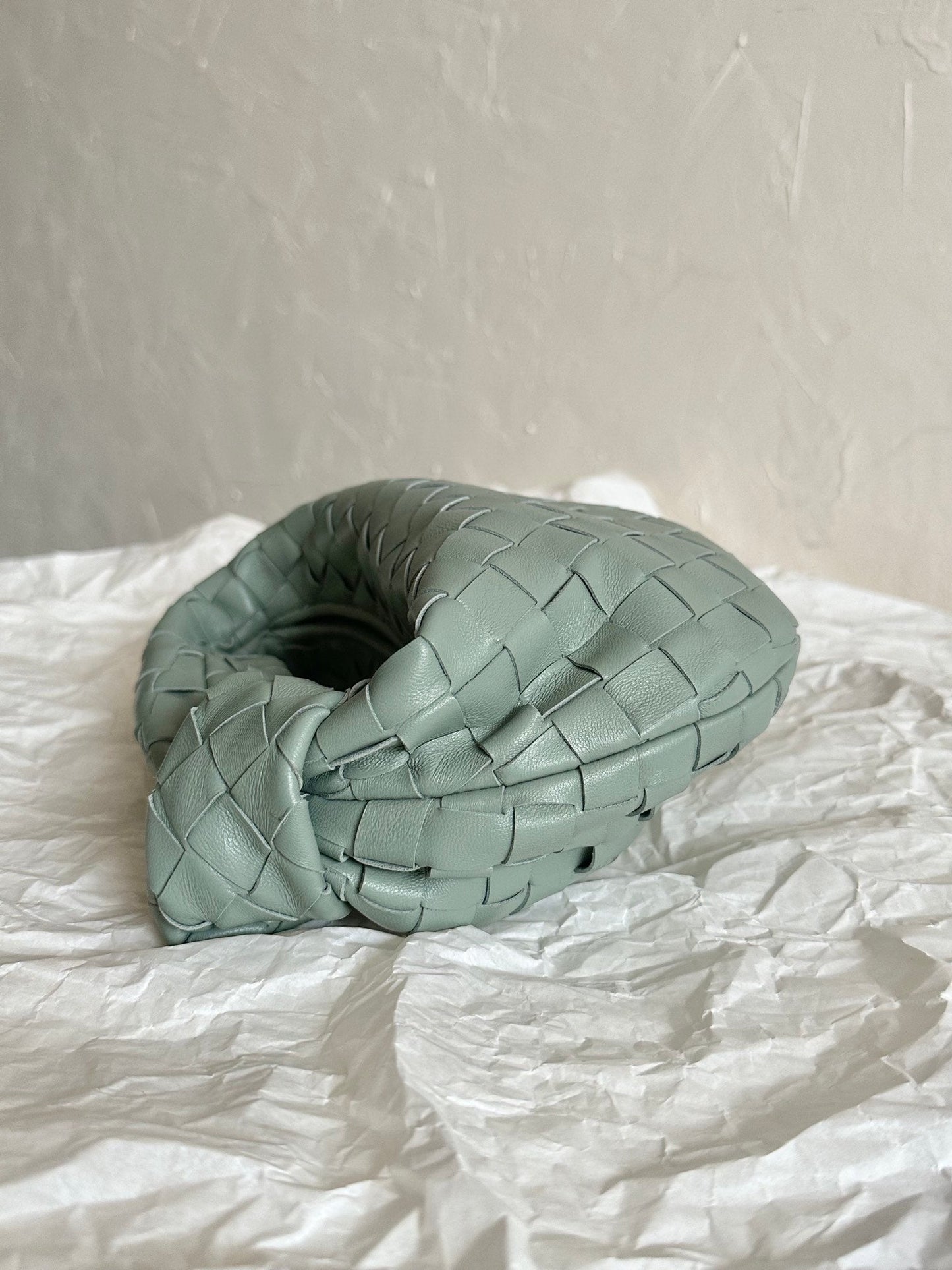 BV MINI JODIE 28CM MINT GREEN LAMBSKIN LEATHER
