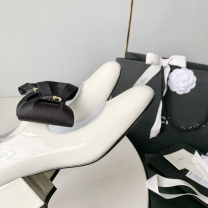 mary janes 60 white calfskin bow